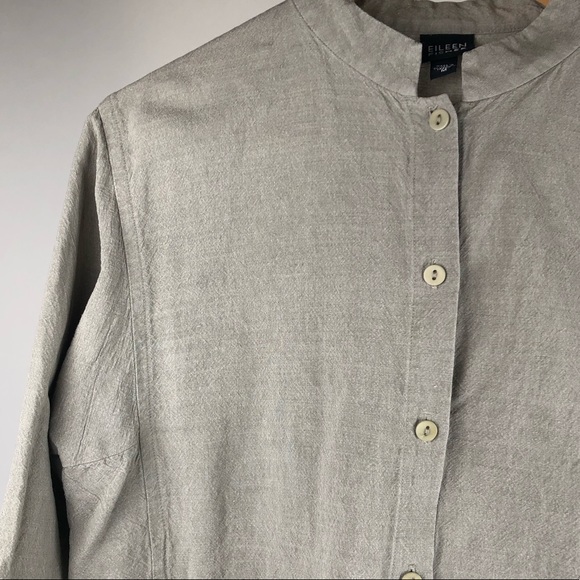 Eileen Fisher Linen/Rayon Buttondown Jacket - M - Picture 5 of 7